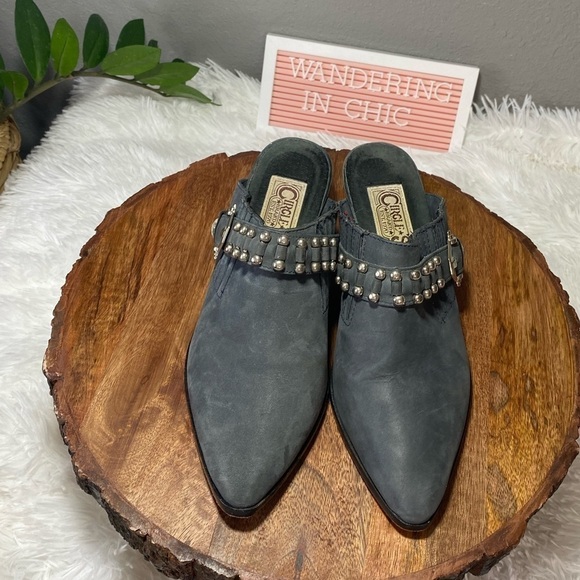 Circle S blue grey mules with studs size 7 - Picture 11 of 11